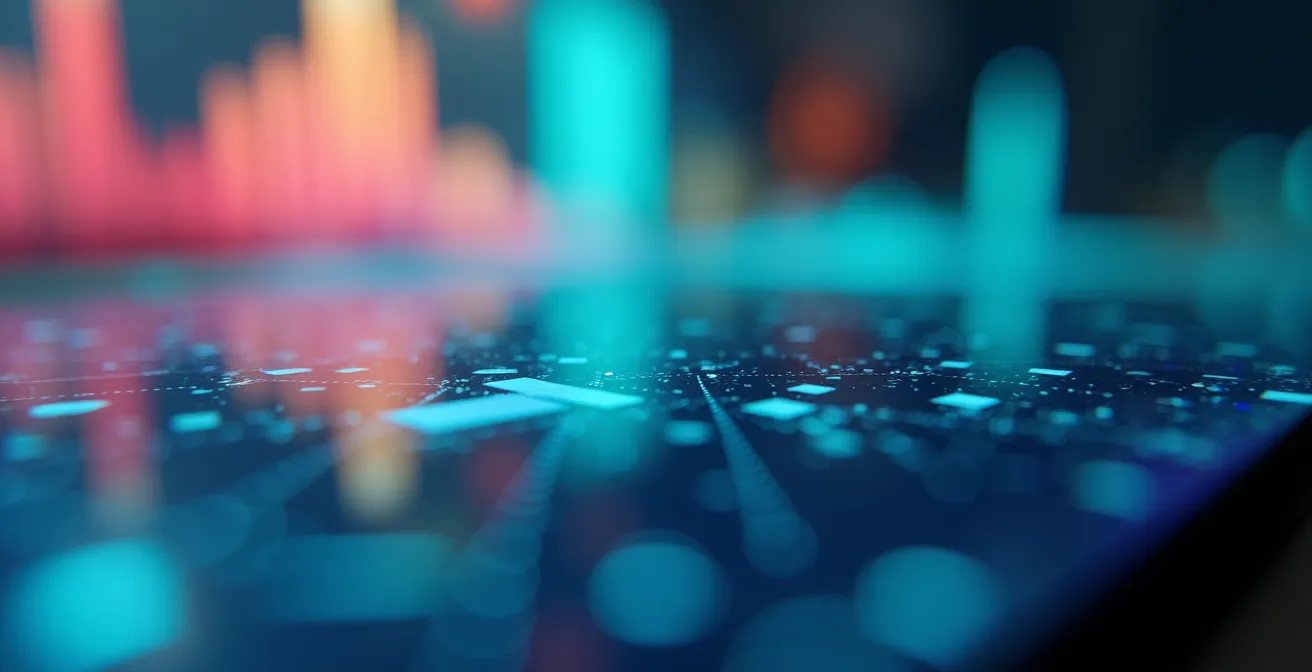 Macro view of digital learning interface showing skill development modules