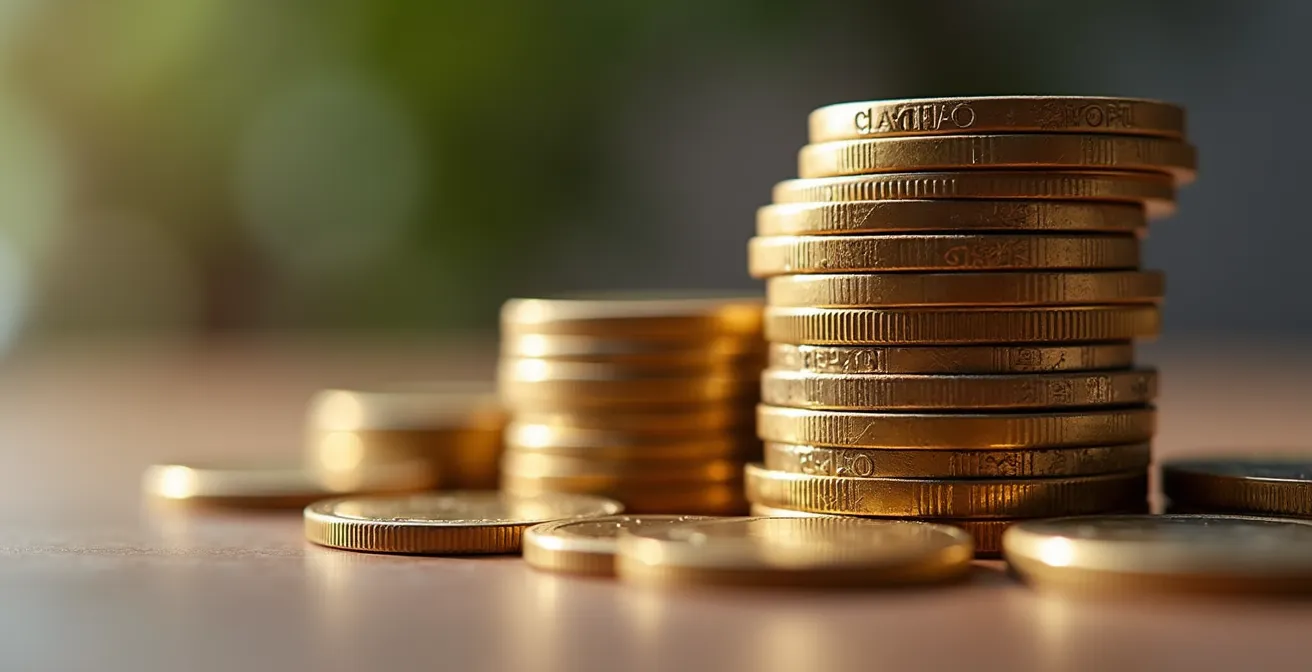 Macro shot of financial planning materials and calculation tools