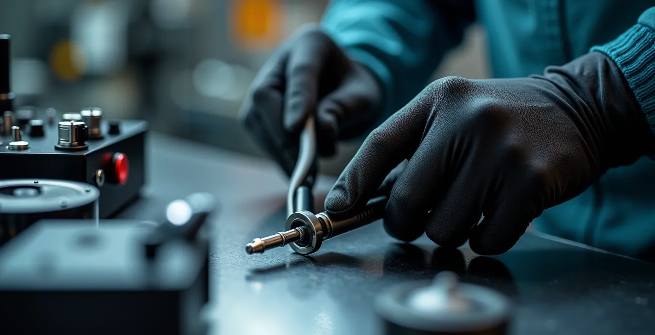 Wind turbine technician working at height showcasing high-tech clean trade careers